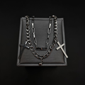 Pulso Doble Con Cruces - Acero Inoxidable