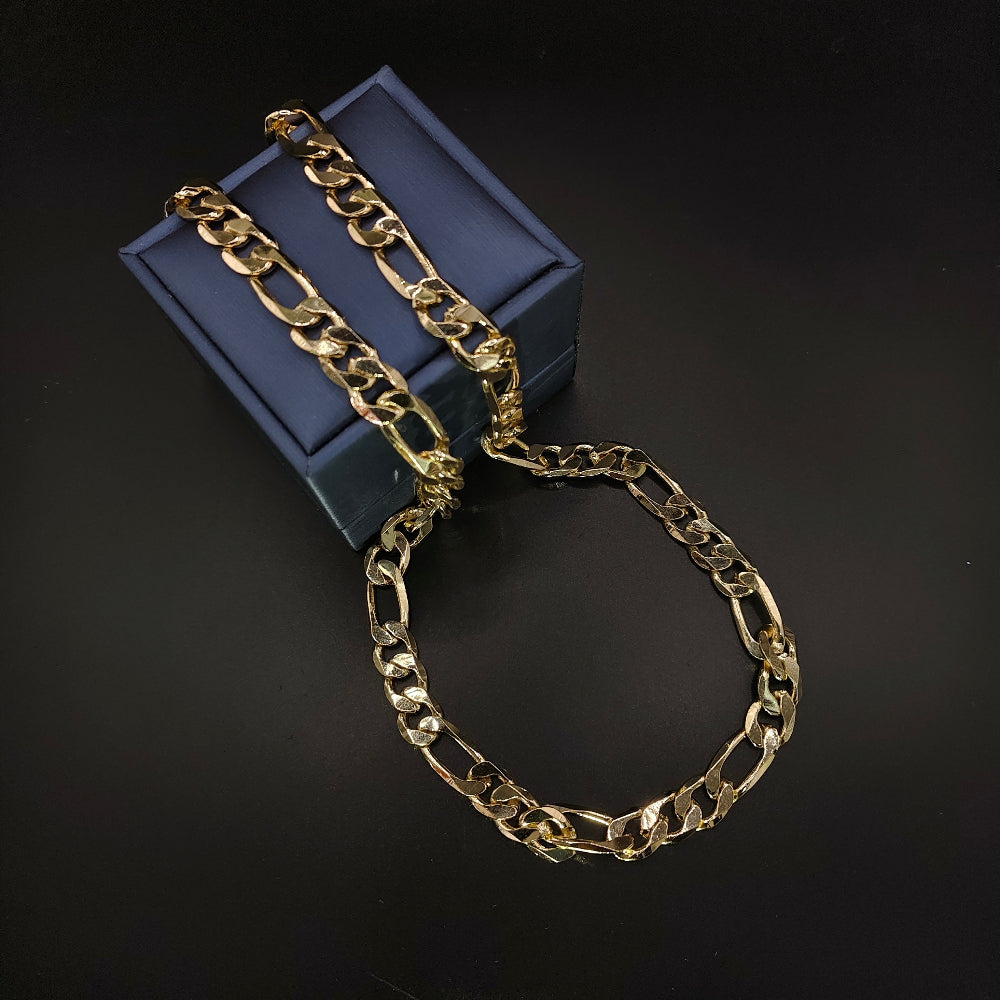 Cadena Gruesa Tejido Fígaro - Oro Laminado