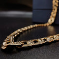 Cadena Tejido Barbado - Oro Laminado