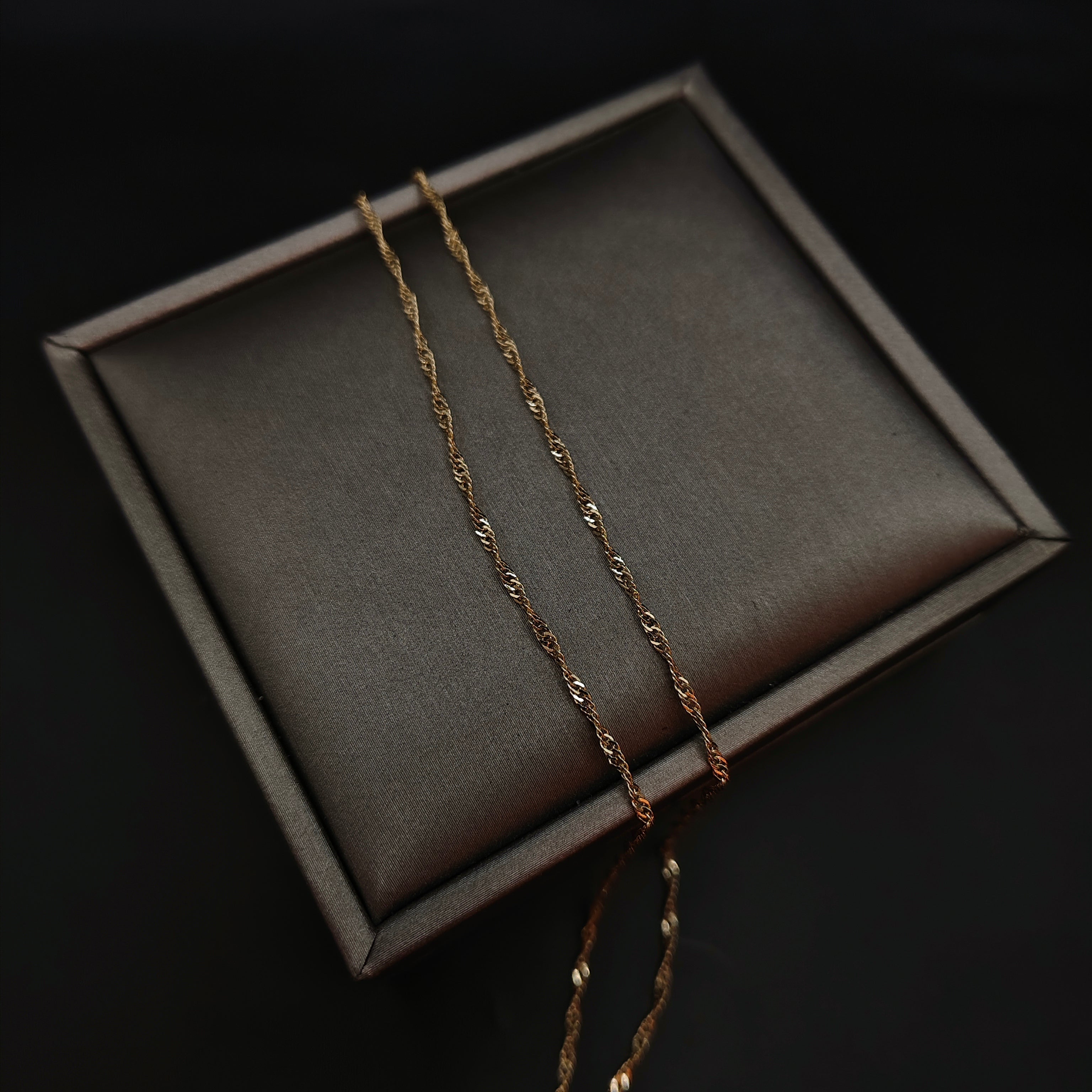 Cadena Torzal Delgado - Oro Laminado