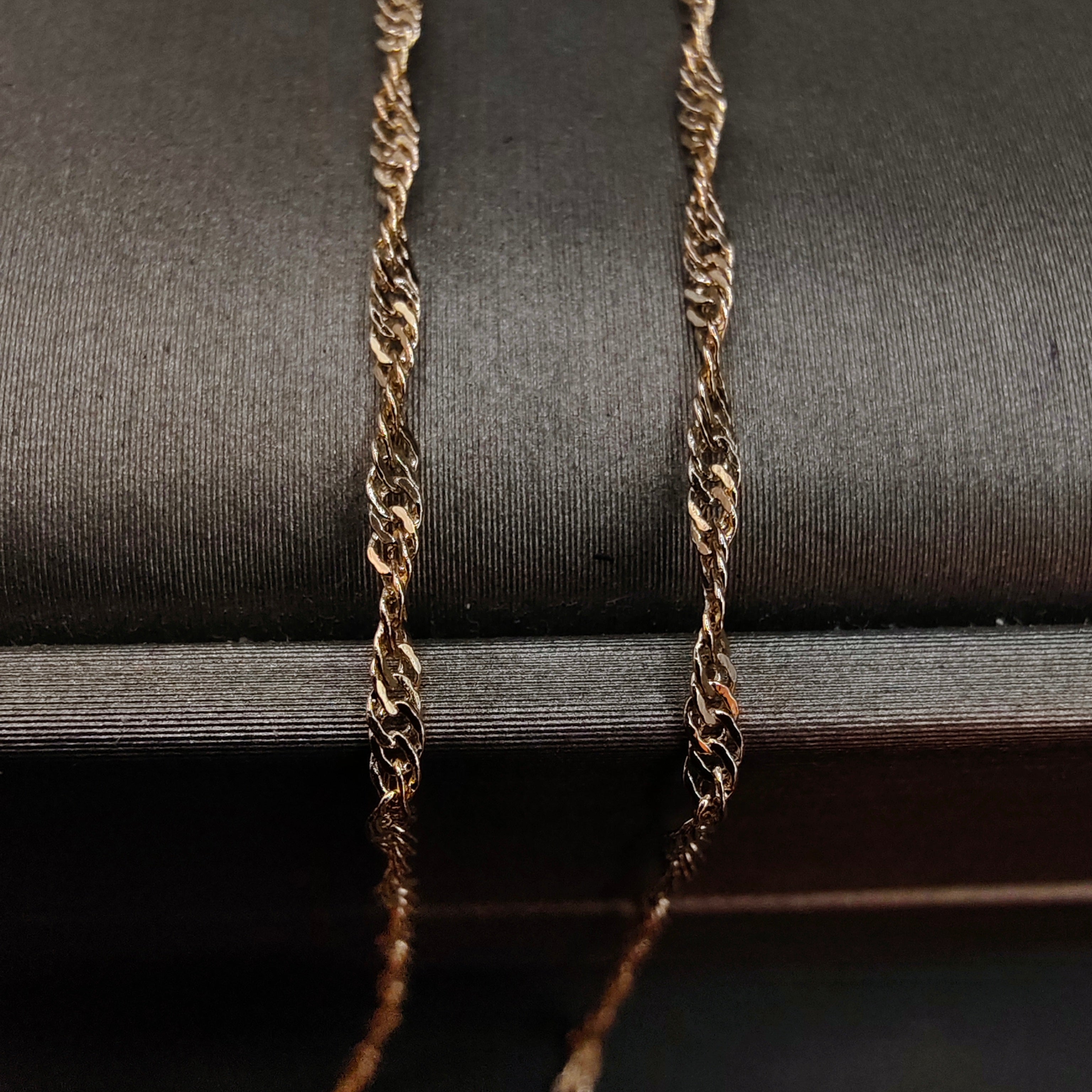 Cadena Torzal Delgado - Oro Laminado